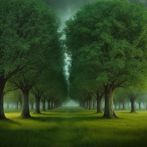 Epic Elm Grove Digital Matte Painting