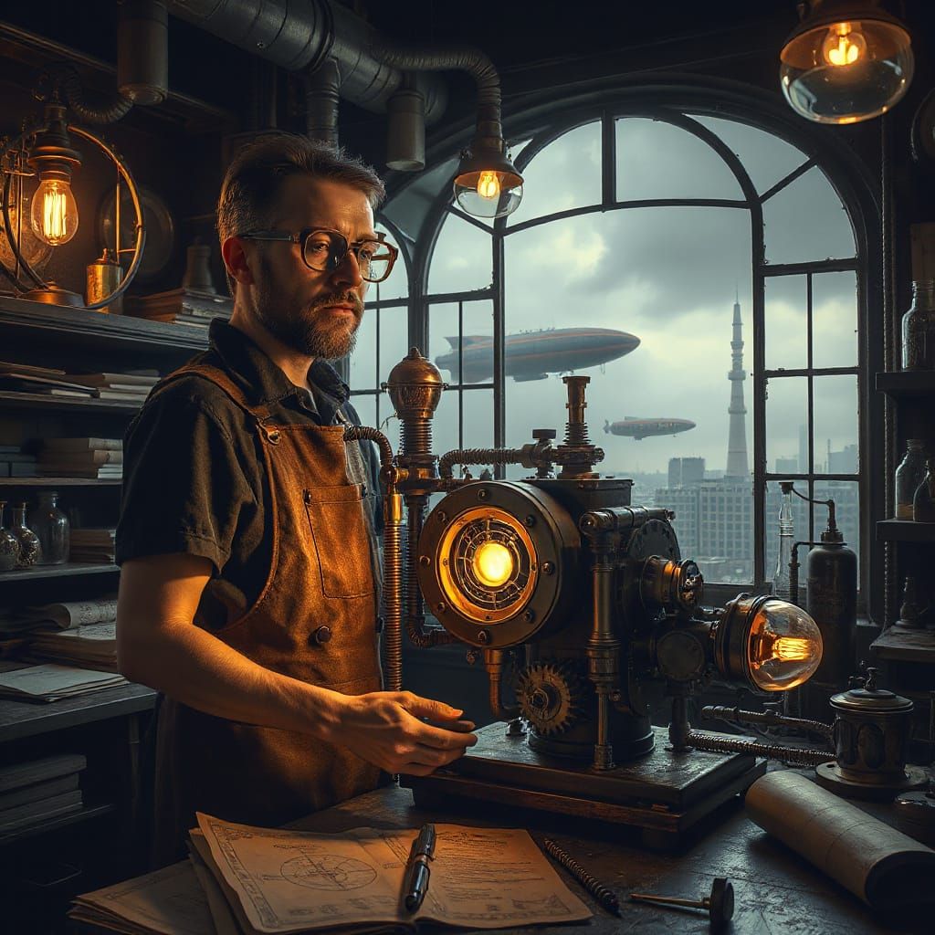 Steampunk Inventor Assembles Fantastical Machine in Victoria...