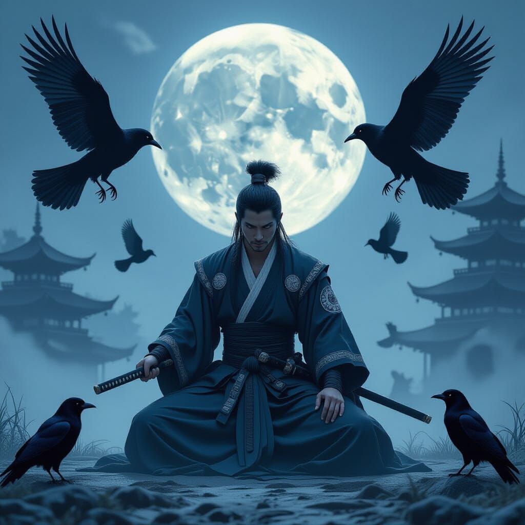 Mystical Ninja Kata with Ravens and Tengu