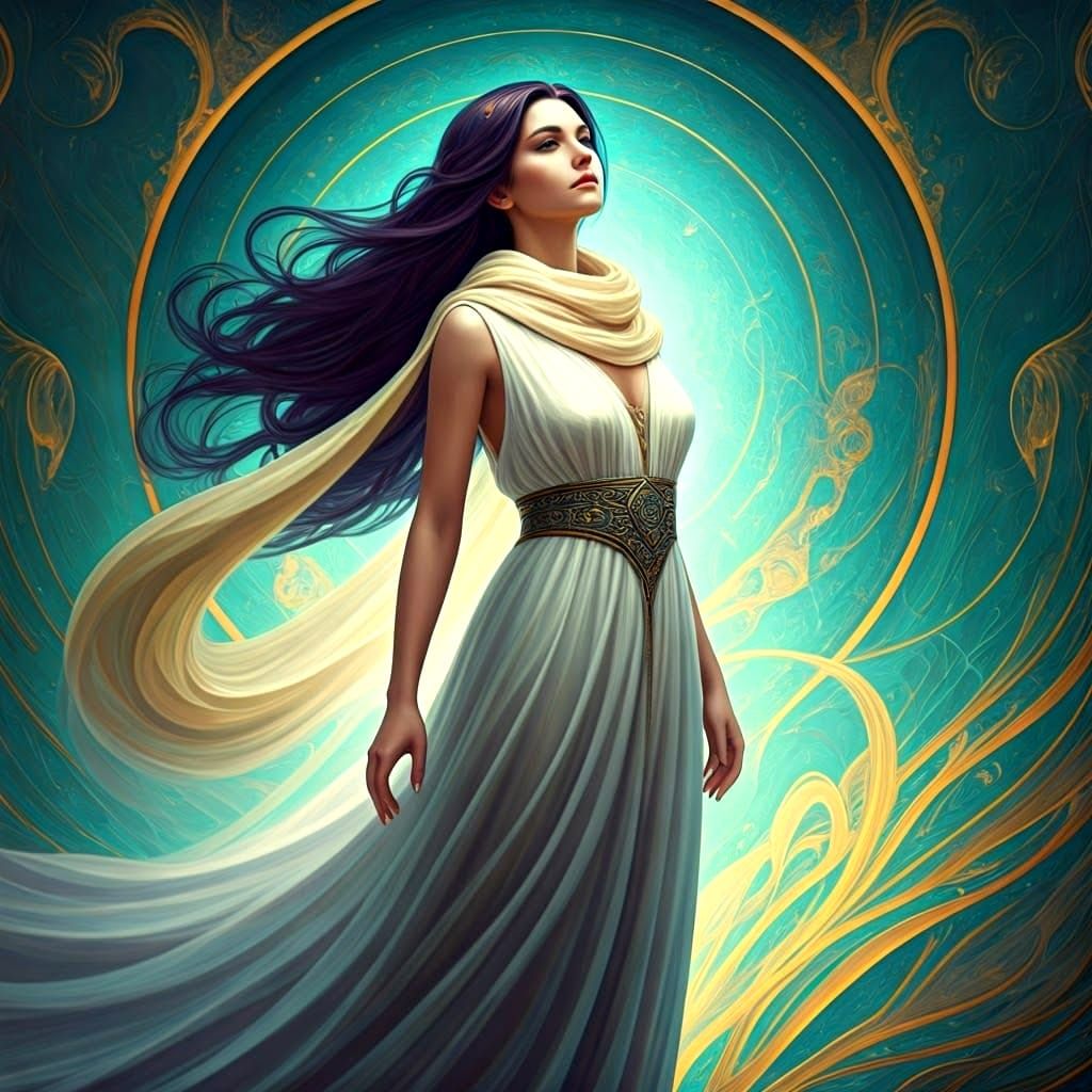 Surreal Celebration of Freedom in Vibrant, Triadic Colors