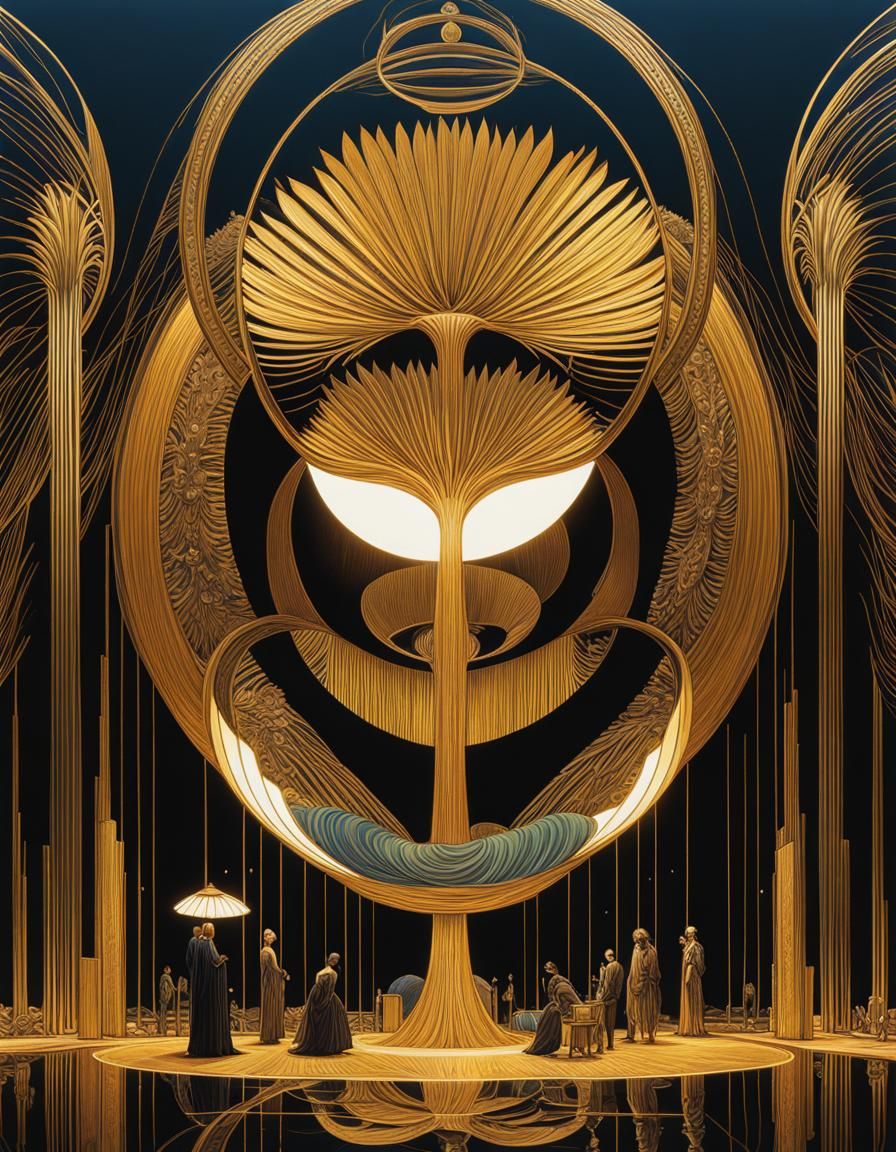 16k resolution, Syd Mead, Alphonse Mucha, H.R. Giger, Yoko H...