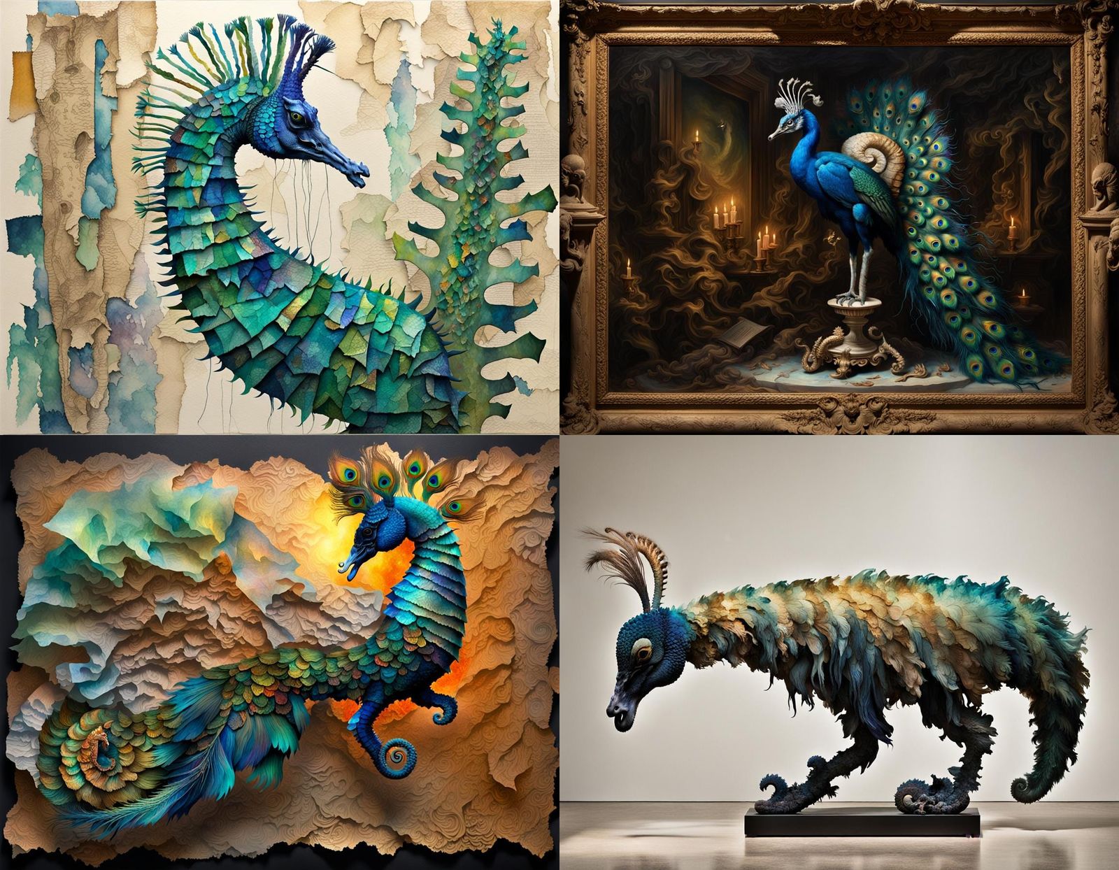 Bizarre Mutant Hybrid Creature Inspired by Renaissance Art