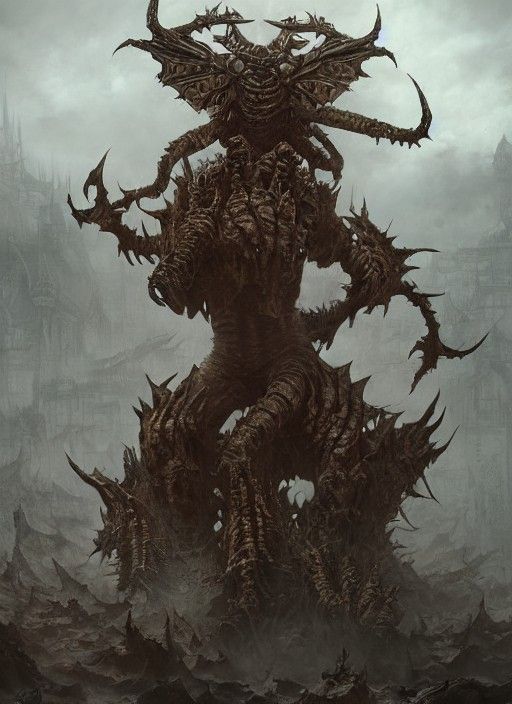 Menacing Locust Lord in Hyperdetailed Fantasy Portrait
