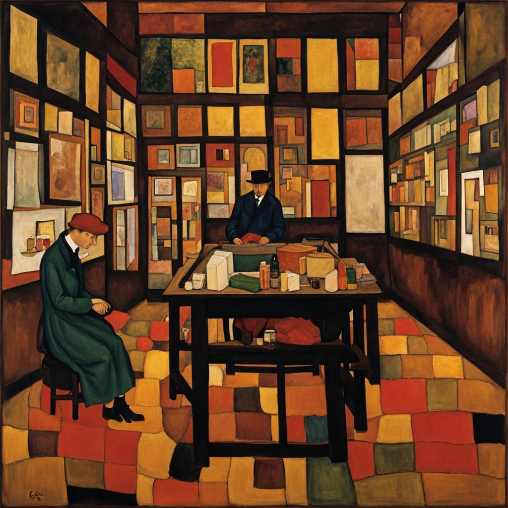 Abstract Feeling Store: Expressionist Cubist Art