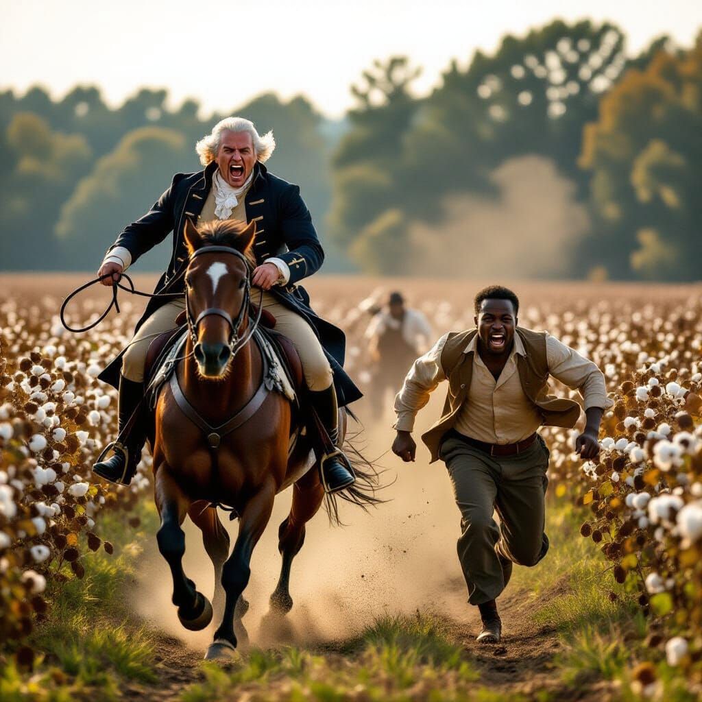 Enraged George Washington Chases Man Through Cotton Fields