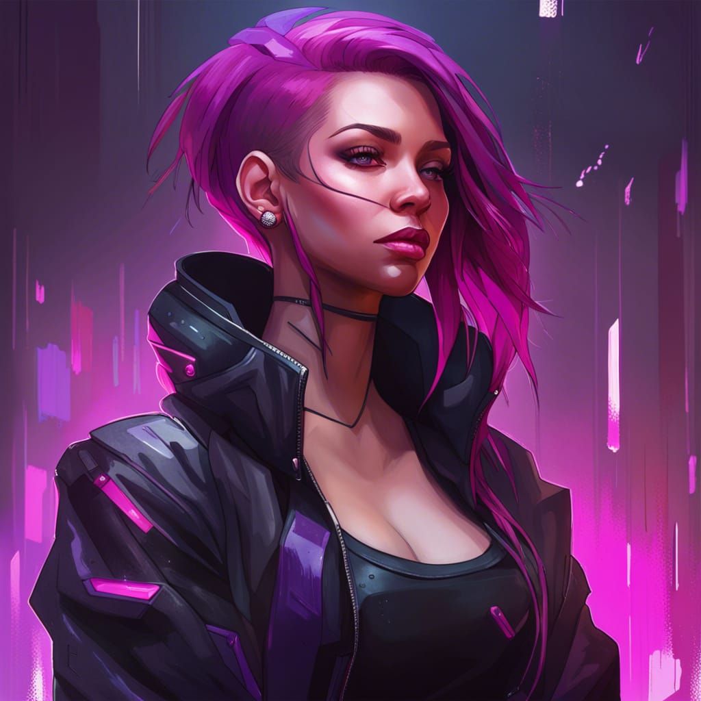 Cyberpunk Female Portrait in Hyperdetailed 8K Resolution