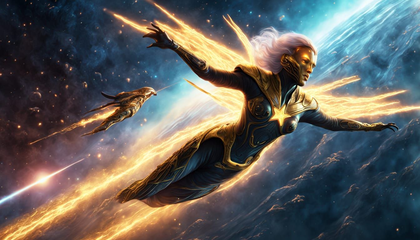 Star Wraith Soaring Through Space: Digital Matte Painting