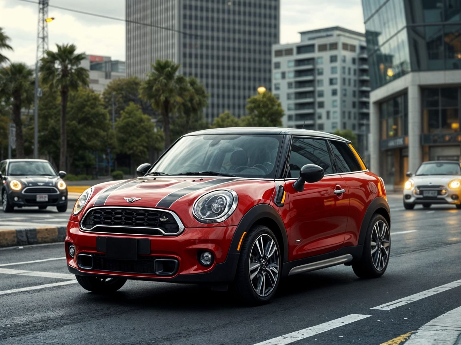 MINI Cooper Paceman on City Road in Digital Art