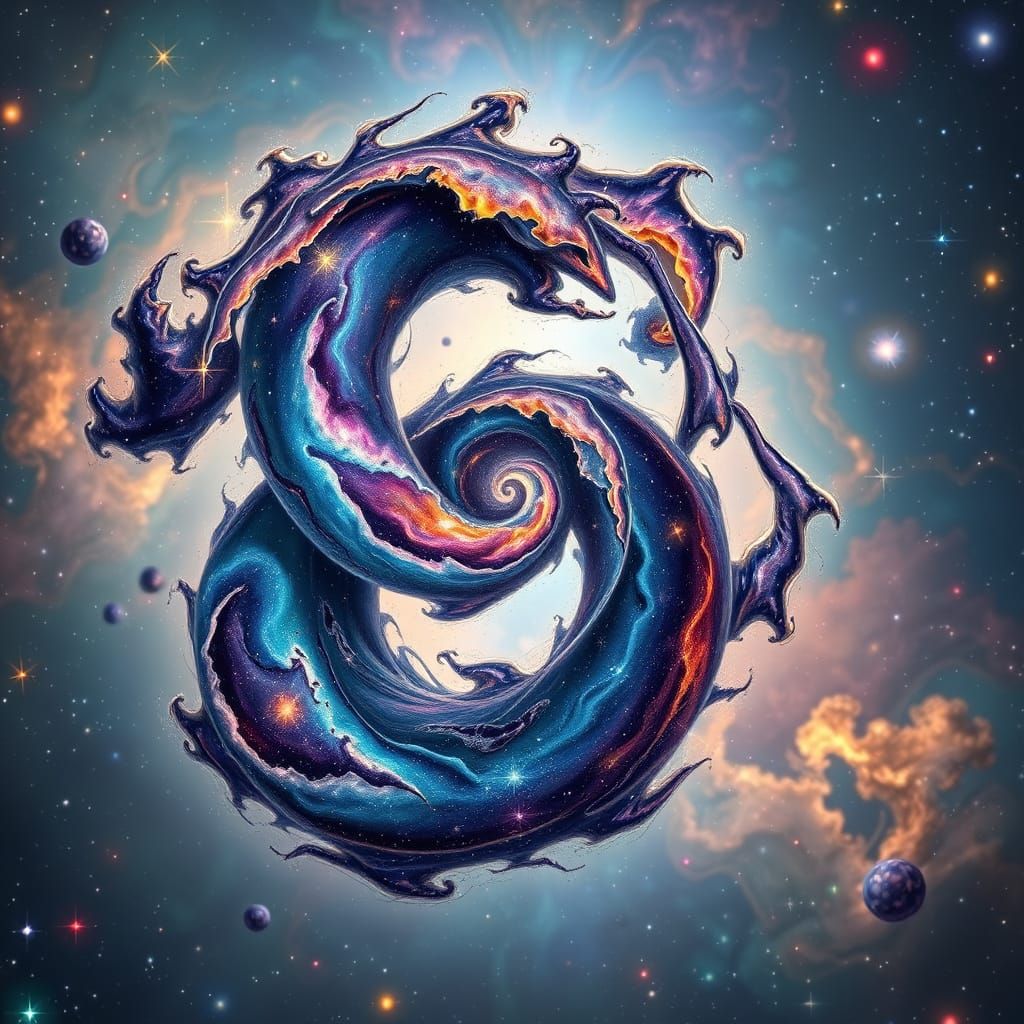 Cosmic Galaxy in the Shape of Infinity