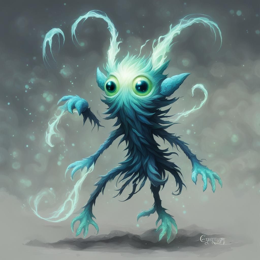 FizzyElf Wisp Creature: An AI Interpretation