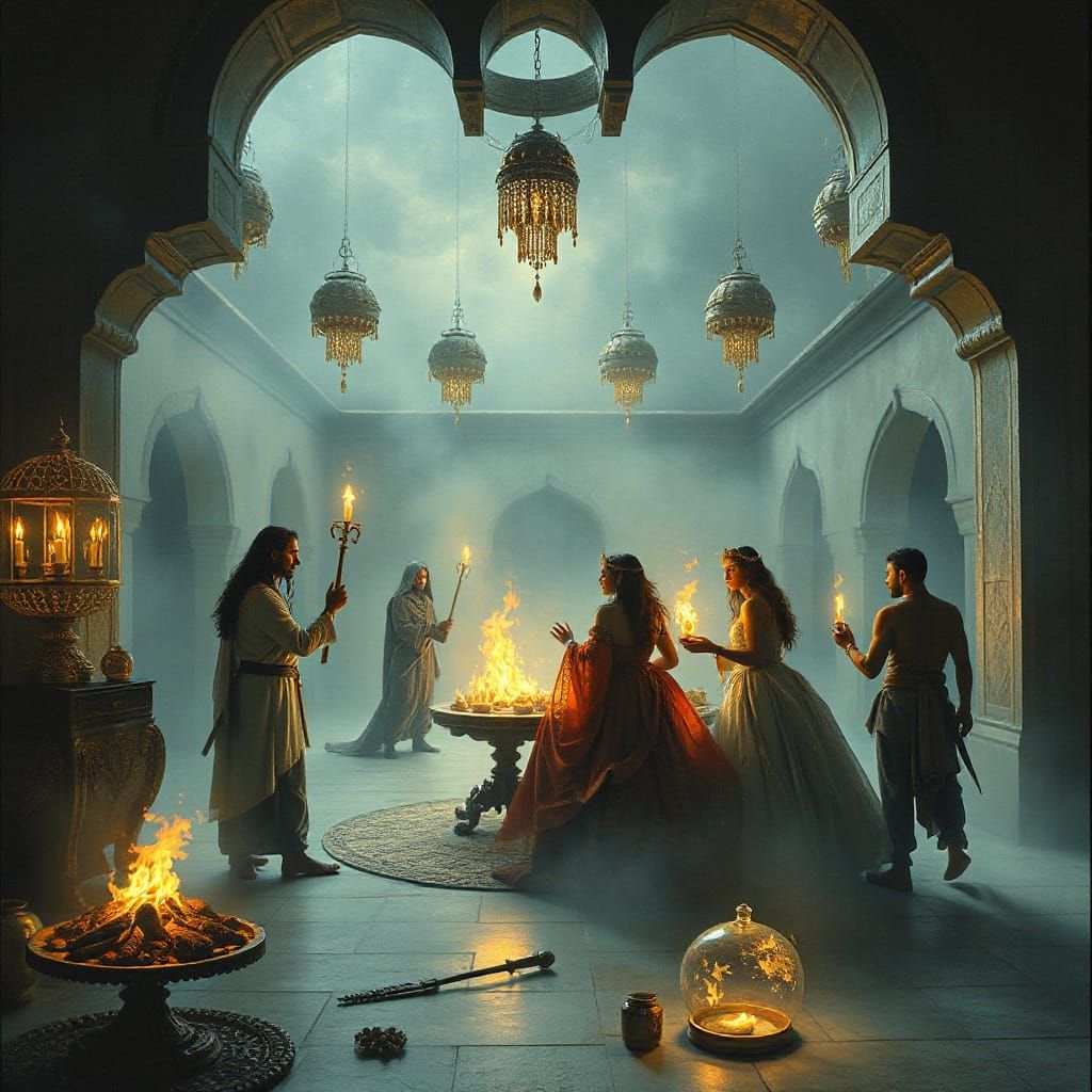 Down in the palace, the djinn

Were selling wishes to anyone...