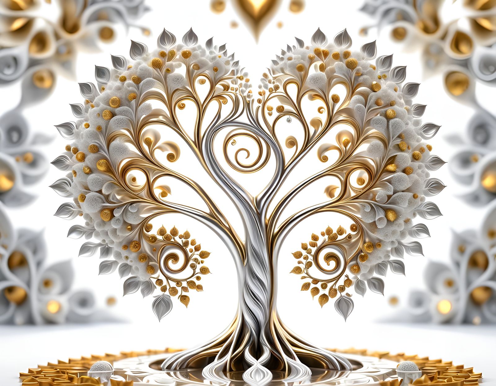A Fractal Tree of life heart
