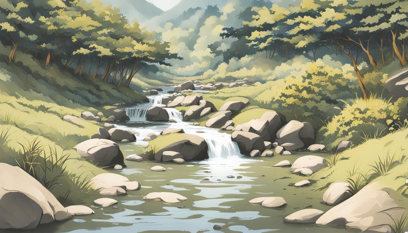 Mitsuri Bathes in a Hot Spring River