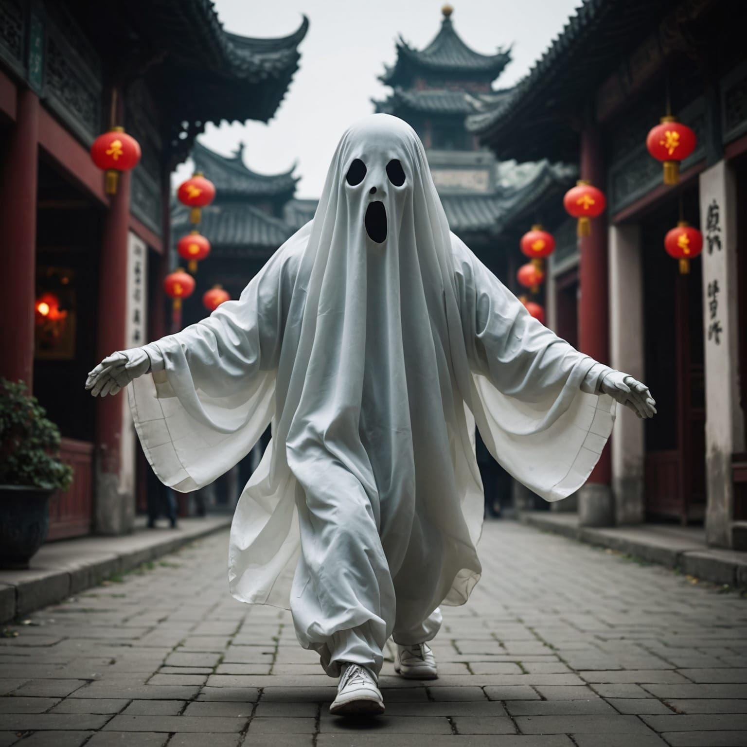 Chinese Hopping Ghost in Qing Dynasty Attire