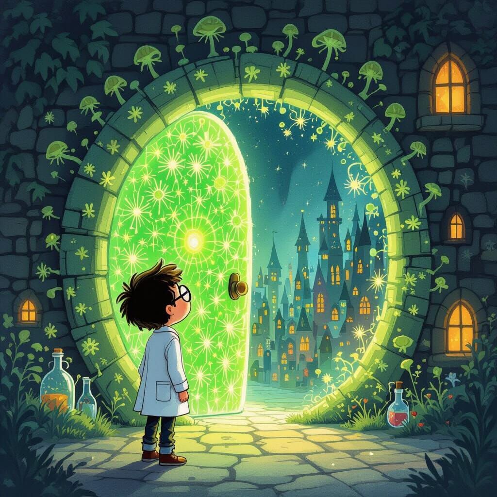 Child Scientist Discovers Glowing Spore Doorway in Magical C...