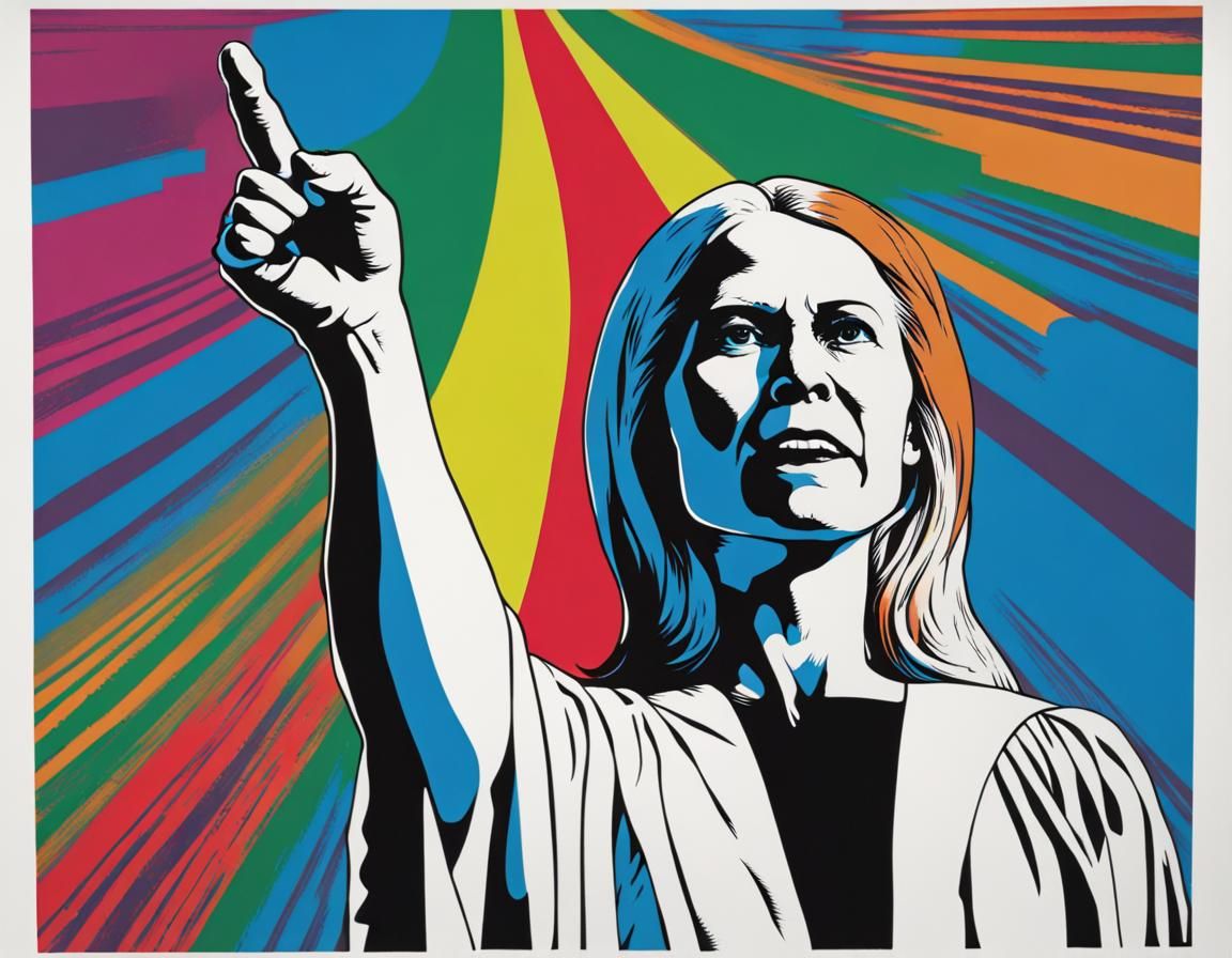 Psychedelic Pop Art Screenprint of Supreme Court Judge