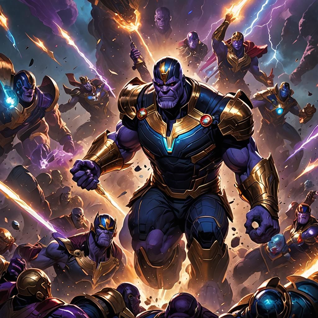 Thanos in Action: Fantasy Concept Art