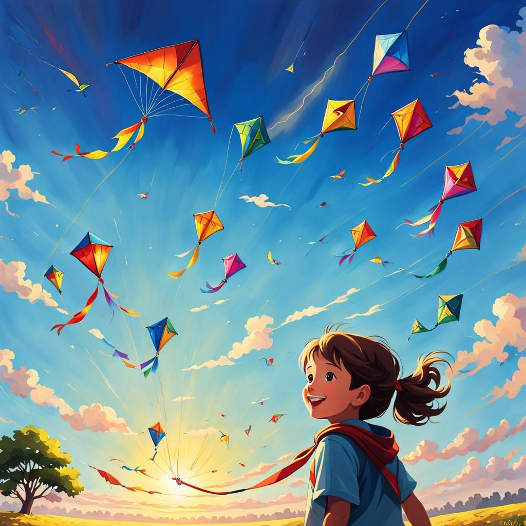 Kites in the Sky: A Tranquil Moment