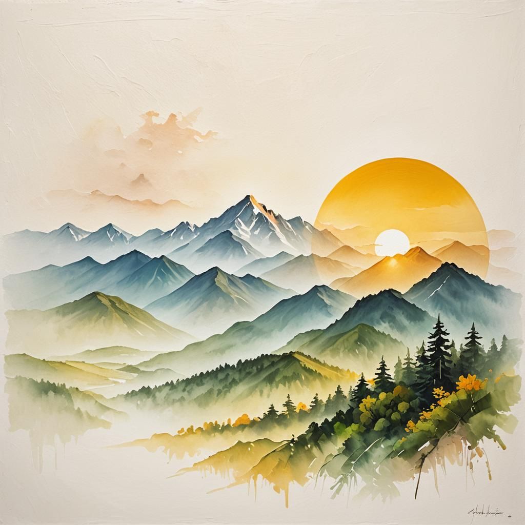 Nature, minimalistic drawing