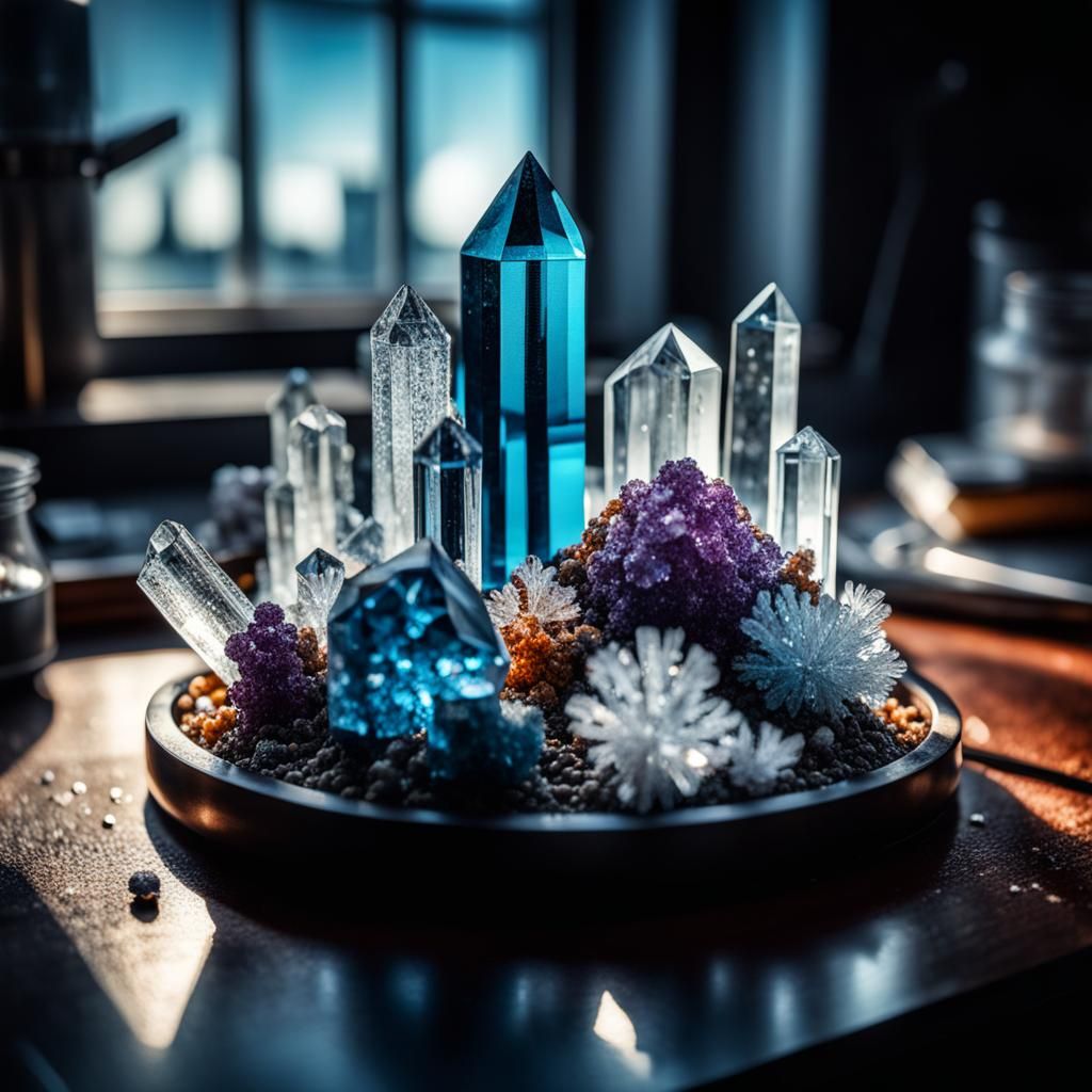 Growing Crystals at Home: Hyperrealistic Close-Up