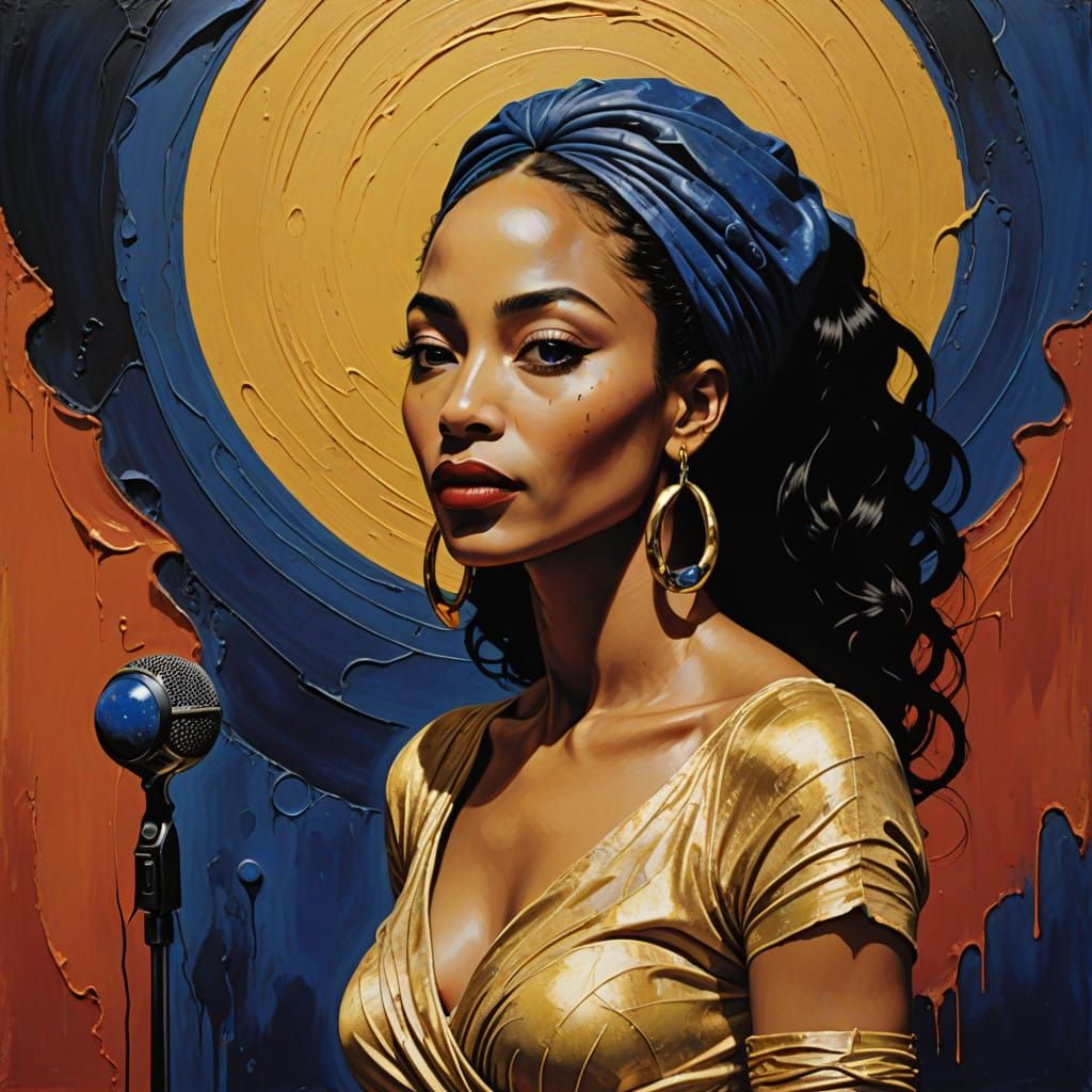 Soulful Sade Adu Performs Under Moebius-Inspired Stage