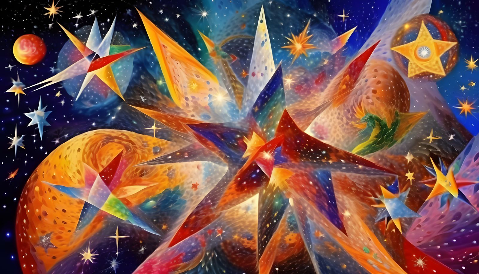 Stars Traverse Cosmic Vortex: A Dreamy 3D Rendering