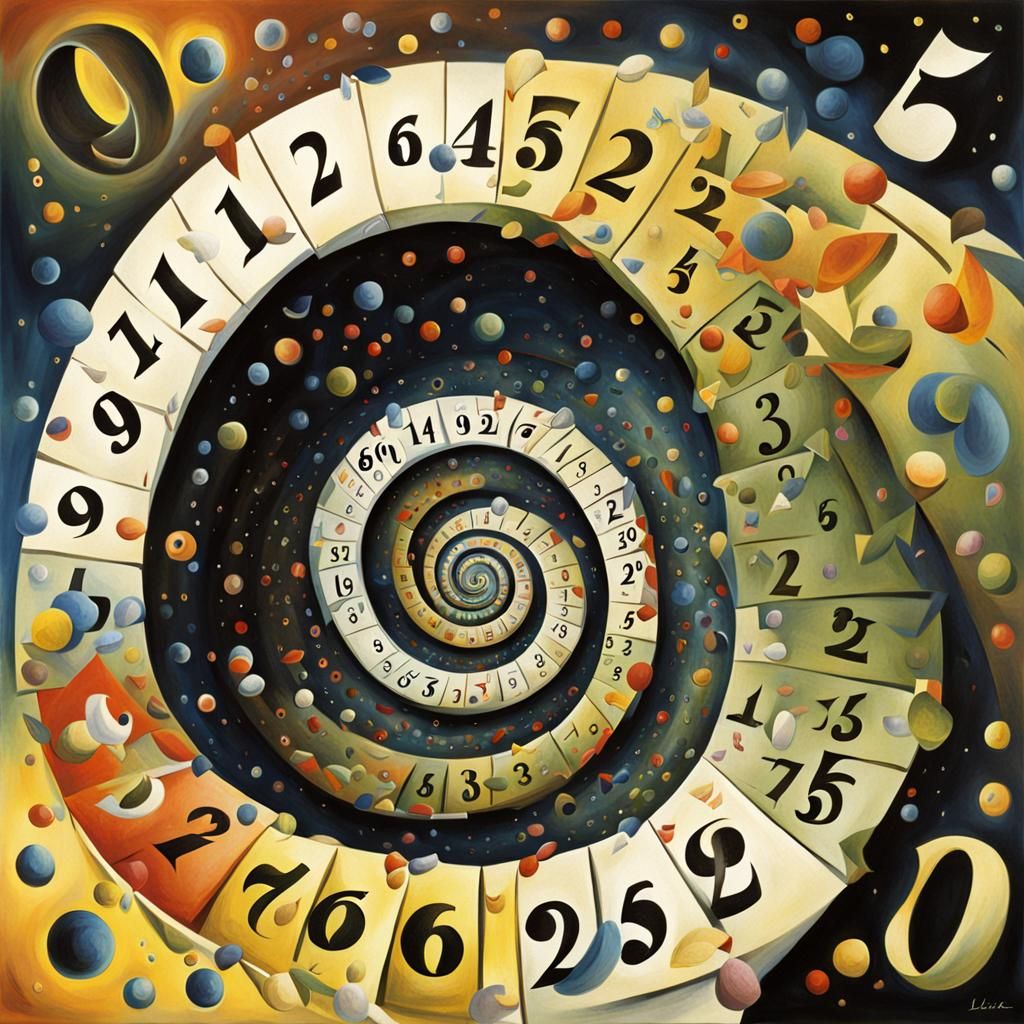 Surreal Numbers in a Spiraling Composition