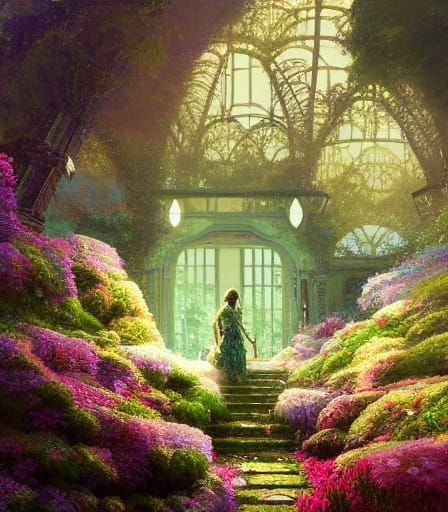 Arcadia City in Botanical Garden by Miyazaki