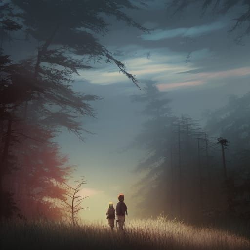 Post-Apocalyptic Zombie Landscape in Hyperrealism Style