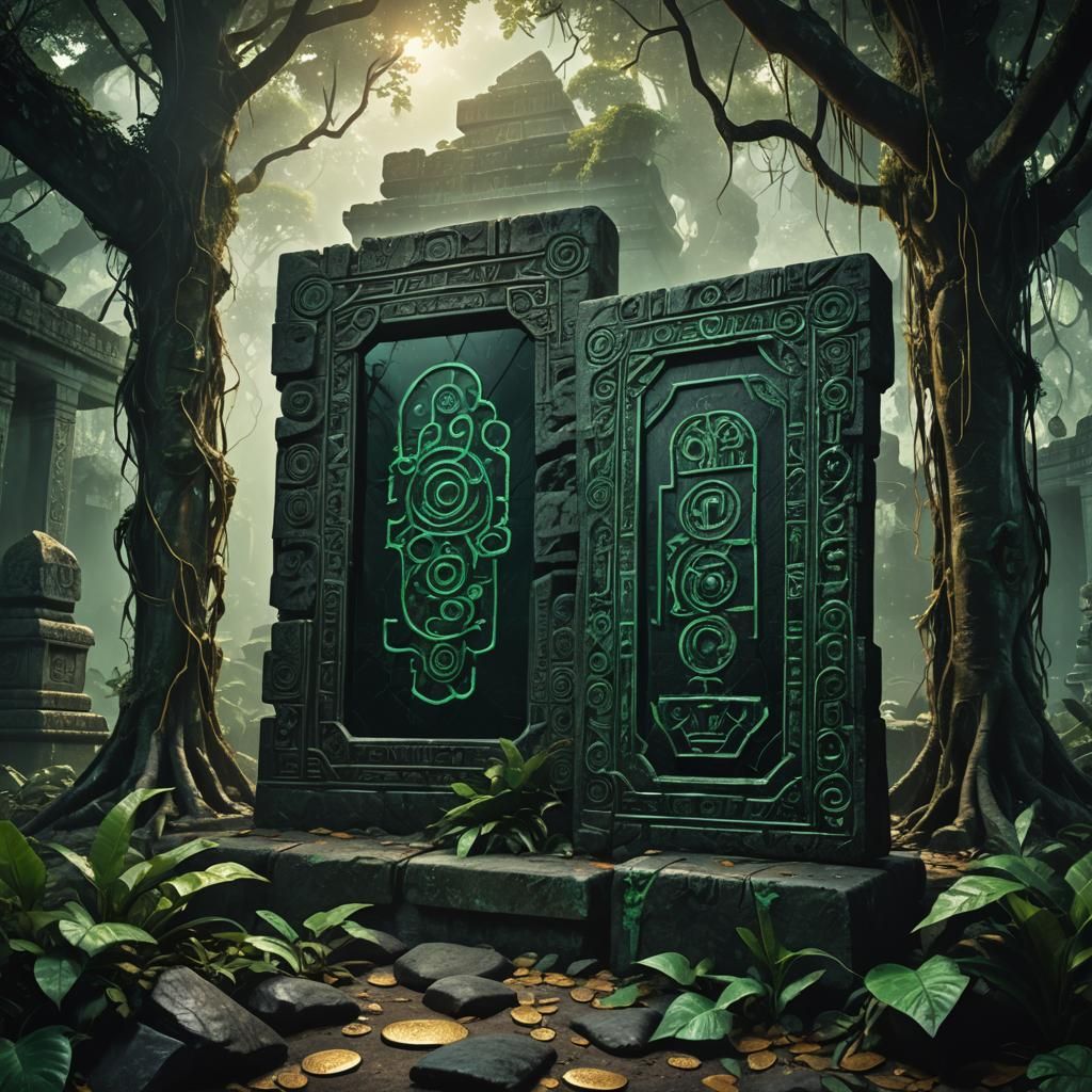 Mayan Rainforest Tombs with Obsidian Mirrors