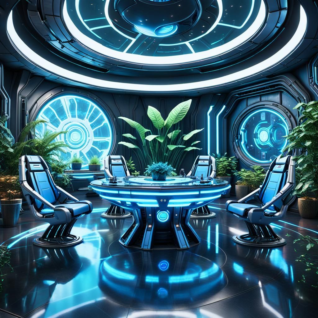 Cybertronian Interior with Metallic and Cyberorganic Element...