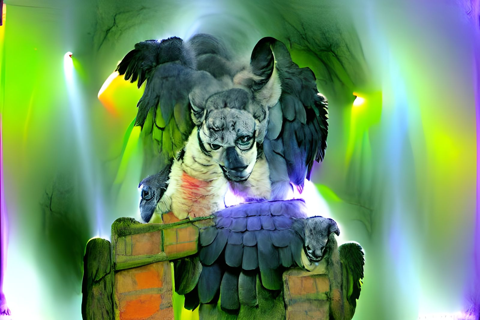 Harpy Eagle in Volumetric Lighting