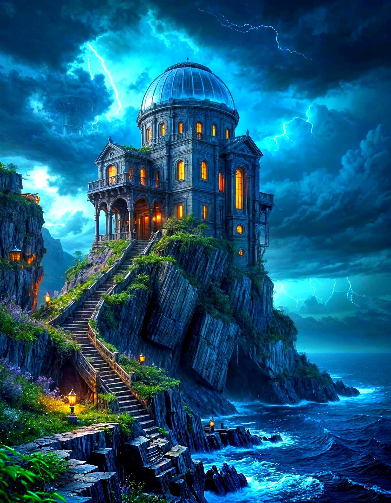 Abandoned Observatory: Vertical Digital Painting