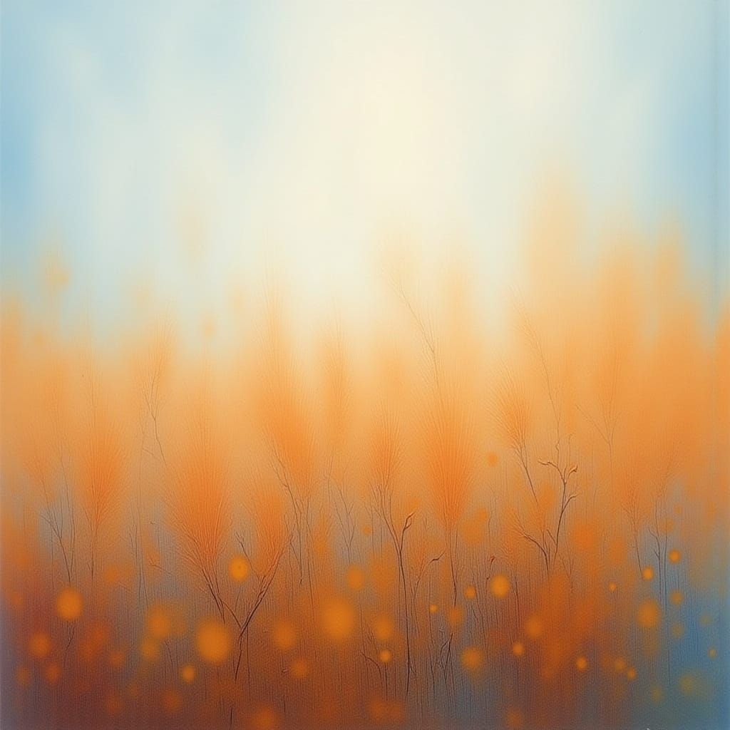 Muted Orange and Blue Masterpiece in Digital Painting Style