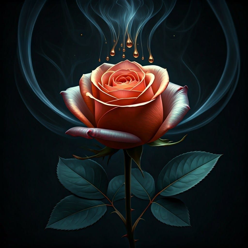 Surreal Rose in Fractal Mandelbrot Universe