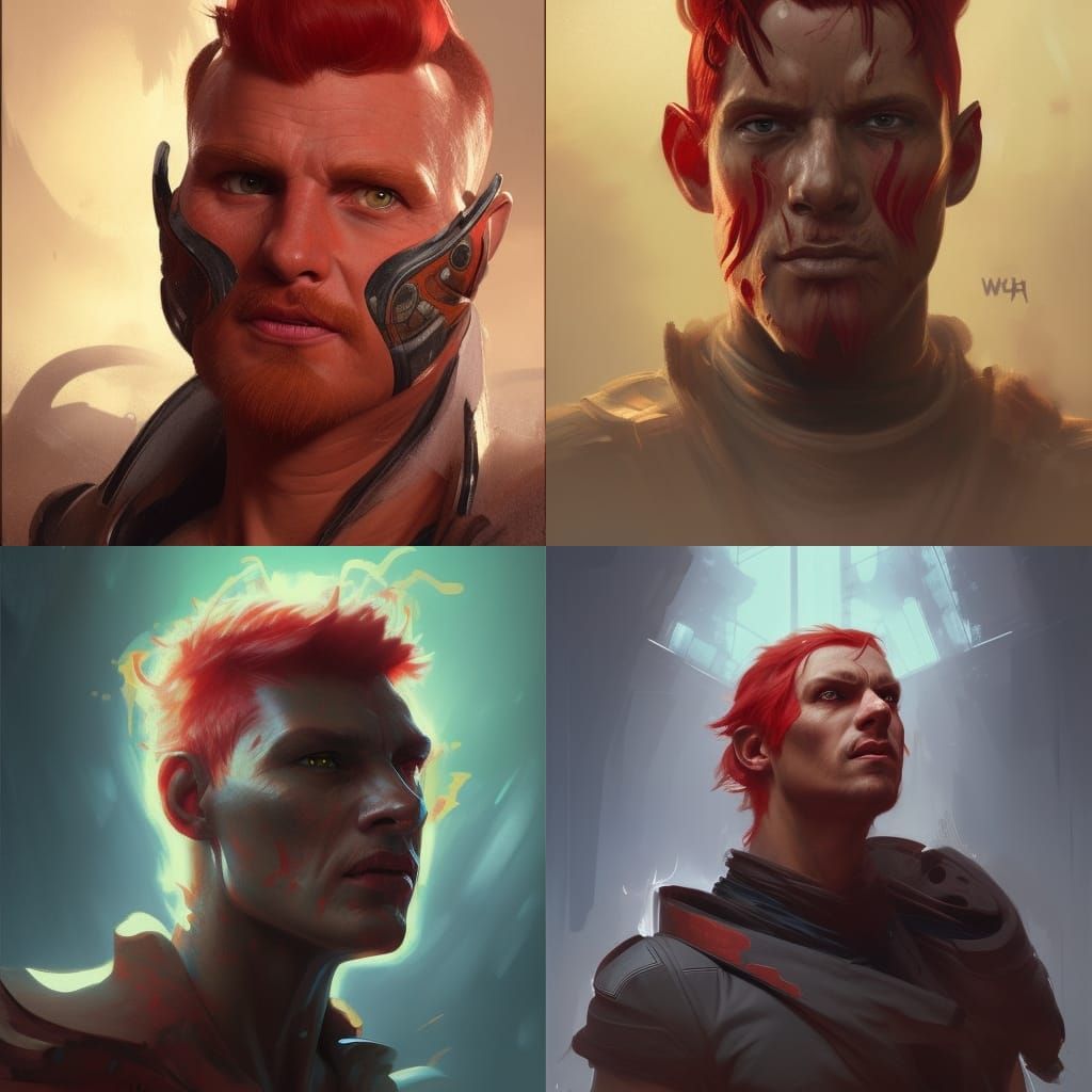 Zabrak Portrait in Digital Concept Art Style