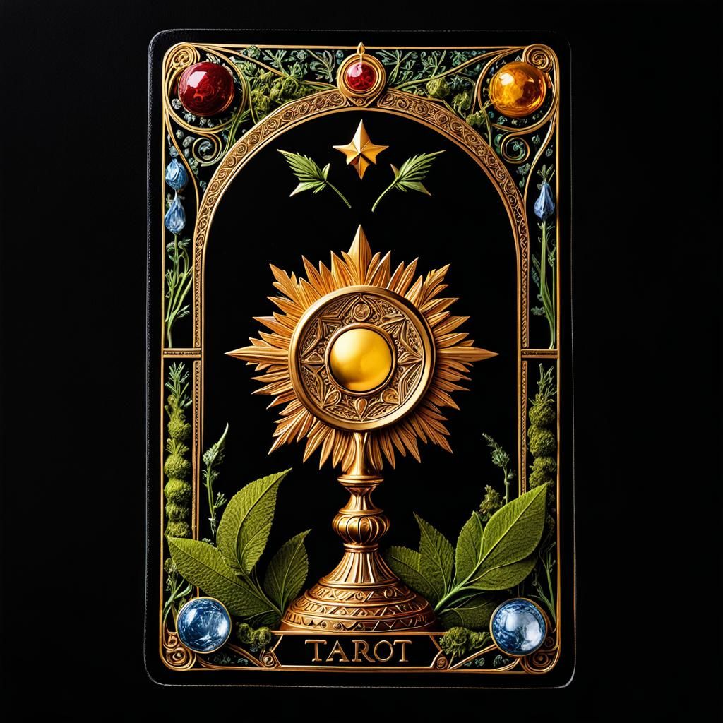 Tarot Card Featuring a Wood Spirit in Fine Art Style