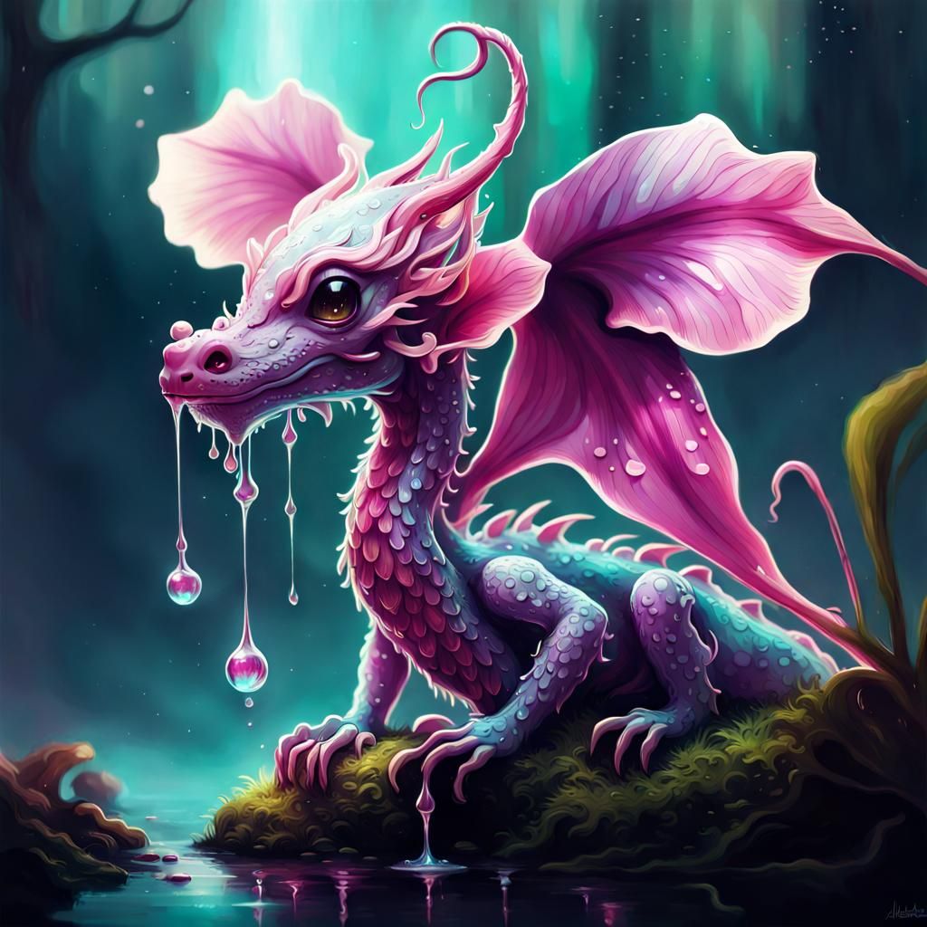 Orchid Dragon Fairytale Concept Art