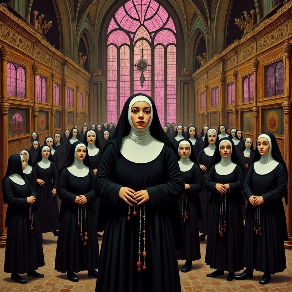 Nuns in Pink Cathedral: Contemporary Digital Art