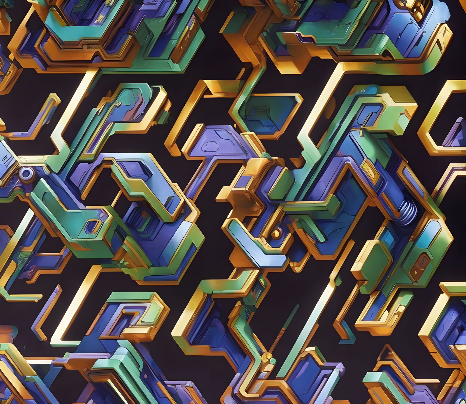 Abstract maximalist psy-art 23may23