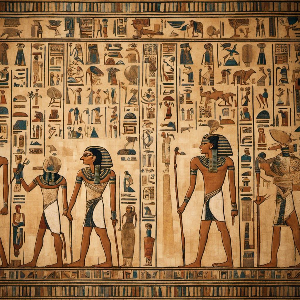 Egyptian Papyri Wallpaper: Professional Photography with Bok...