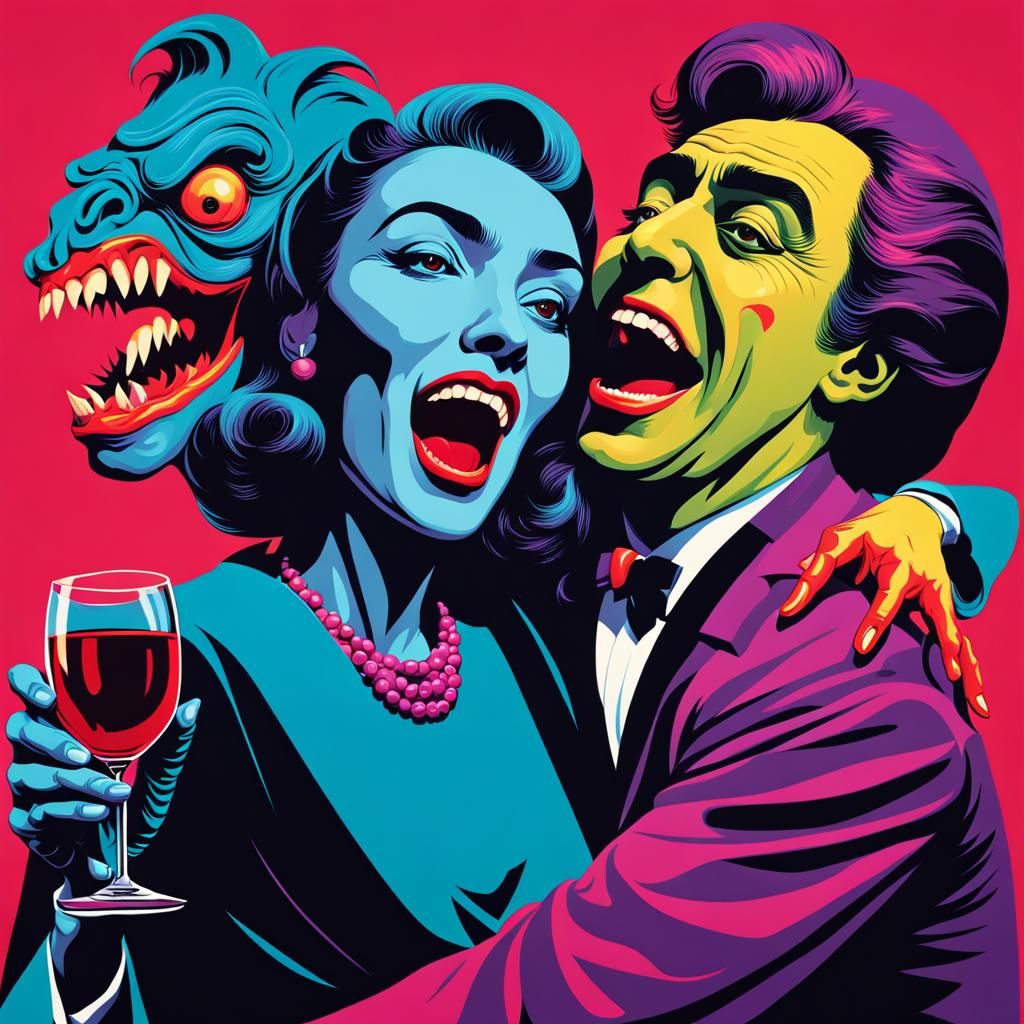 Pop Art Illustration Transforming Sorrow