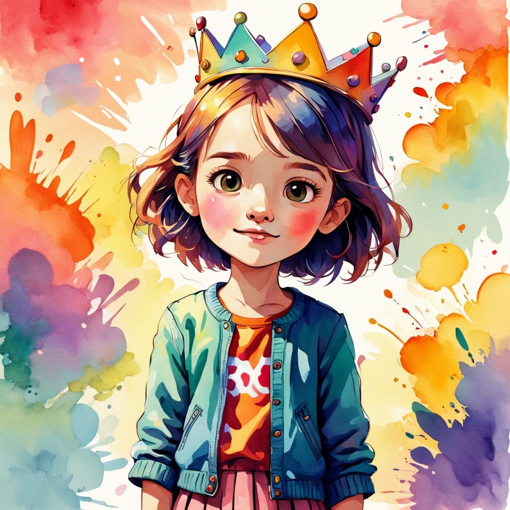 Whimsical Child Rejoices as a Playful Brat