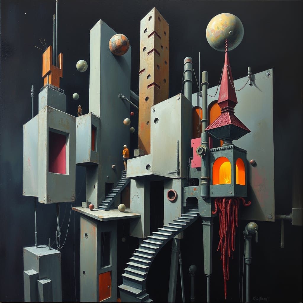 Surrealist Oil Painting of Perverse Instantiation