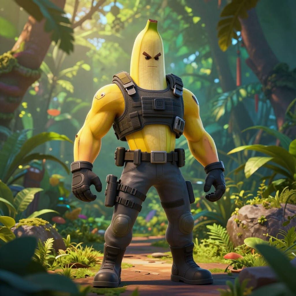 Fortnite Banana Skin in Vibrant Jungle