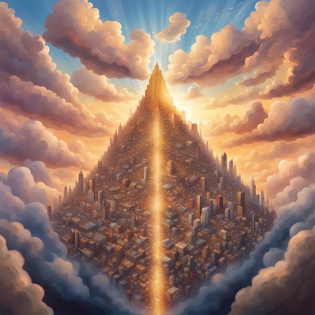 Majestic New Jerusalem Descent: A Gem-Encrusted City