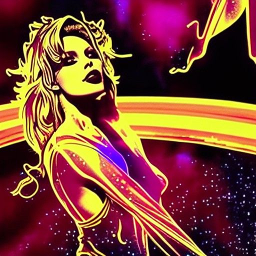 Icy Kylie Minogue Sculpture in Galactic Moonscape