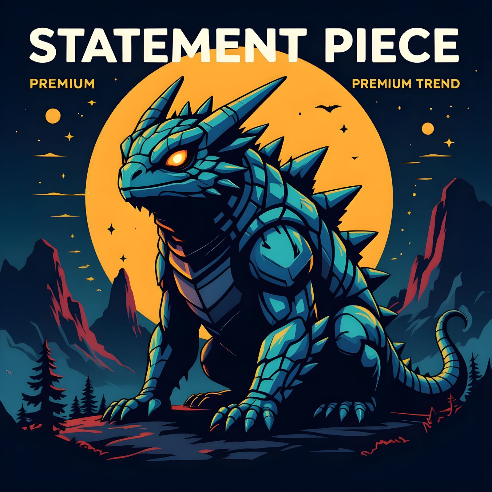 Bold Digital Art Crypto Creature with High-Contrast Detail