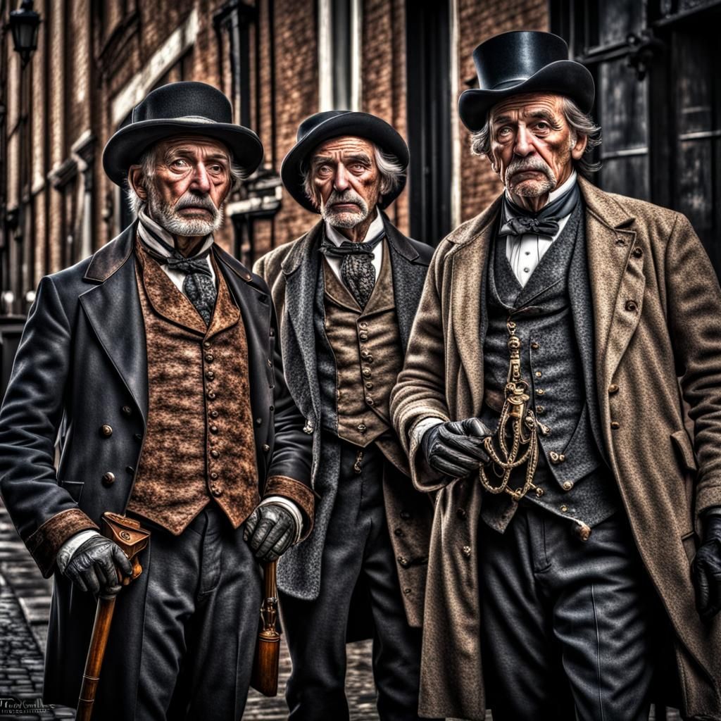 Hyperrealistic Rogues, Gentleman and Reprobates in HDR