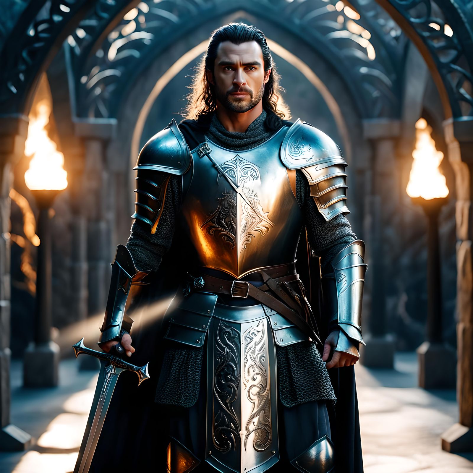 Knight of Gondor Portrait in Color Graded Style
